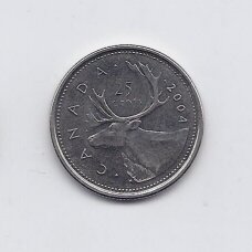 CANADA 25 CENTS 2004 KM # 493 VF