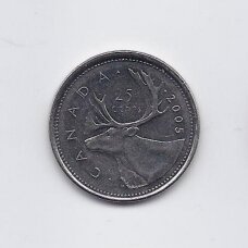 CANADA 25 CENTS 2005 KM # 493 XF