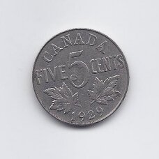 CANADA 5 CENTS 1929 KM # 29 VF