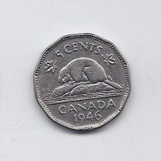 CANADA 5 CENTS 1946 KM # 39a VF