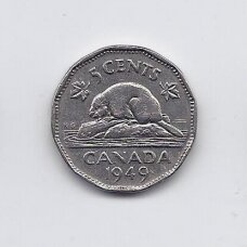 CANADA 5 CENTS 1949 KM # 42 VF