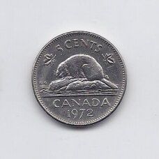 CANADA 5 CENTS 1972 KM # 60.1 VF