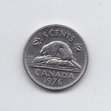 CANADA 5 CENTS 1976 KM # 60.1 VF