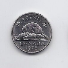 CANADA 5 CENTS 1978 KM # 60.1 VF/XF