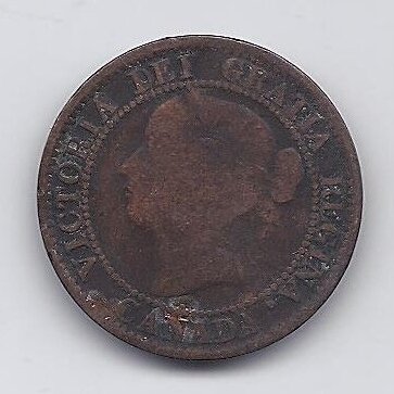 CANADA 1 CENT 1859 KM # 1 F 1