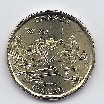 CANADA 1 DOLLAR 2017 KM # 2314 AU Connecting a Nation