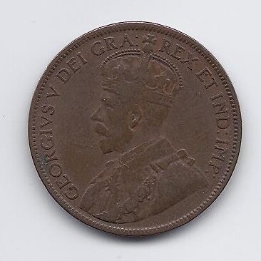 KANADA 1 CENT 1917 KM # 21 VF 1