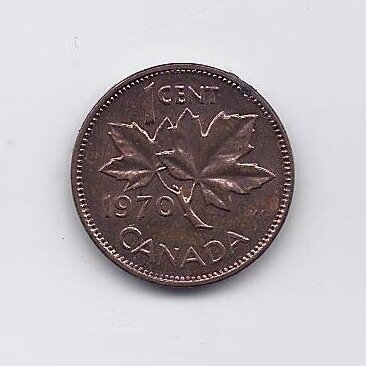 CANADA 1 CENT 1970 KM # 59 VF