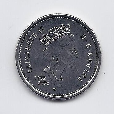 CANADA 25 CENTS 2002 P KM # 448 UNC Golden jubilee 1