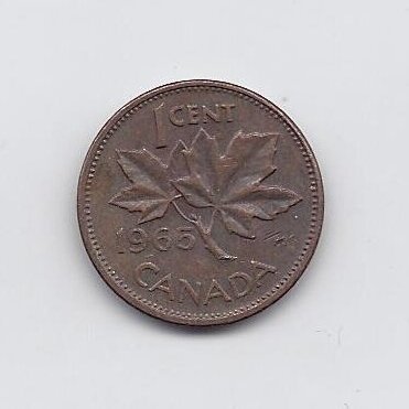 CANADA 1 CENT 1965 KM # 59 VF