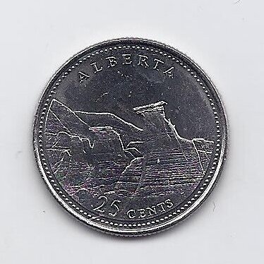 KANADA 25 CENTS 1992 KM # 221 UNC Alberta