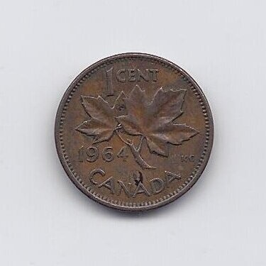 CANADA 1 CENT 1964 KM # 49 VF