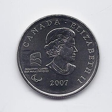 CANADA 25 CENTS 2007 KM # 684 UNC Wheelchair curling 1