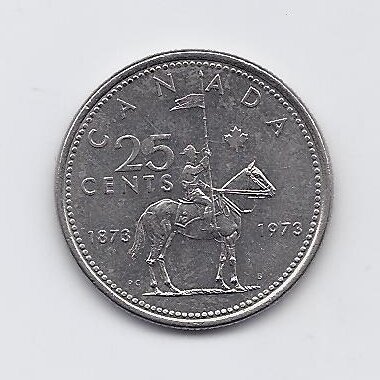 CANADA 25 CENTS 1973 KM # 81 VF