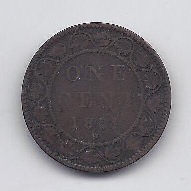 CANADA 1 CENT 1881 H KM # 7 F/VF