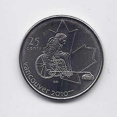 CANADA 25 CENTS 2007 KM # 684 UNC Wheelchair curling