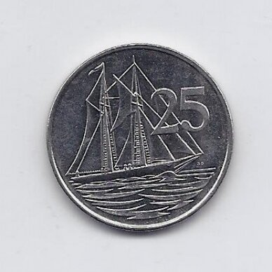 KAIMANŲ SALOS 25 CENTS 2005 KM # 134 XF