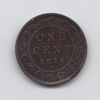 CANADA 1 CENT 1876 H KM # 7 F/VF