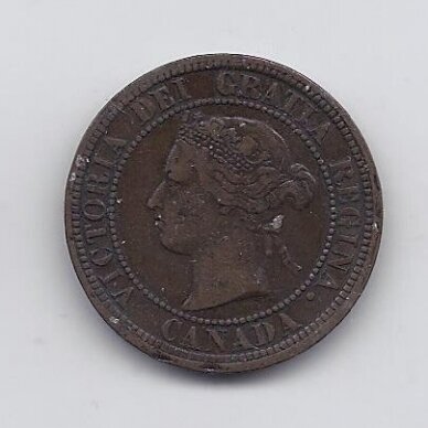 CANADA 1 CENT 1876 H KM # 7 F/VF 1