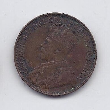 CANADA 1 CENT 1920 KM # 21 VF 1