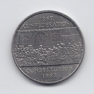 CANADA 1 DOLLAR 1982 KM # 134 AU Constitution