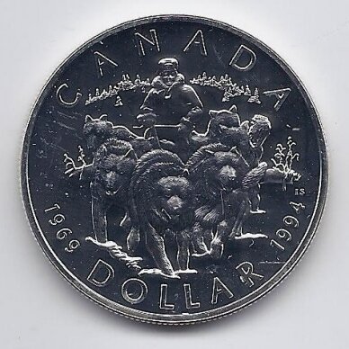 CANADA 1 DOLLAR 1994 KM # 251 PROOF RCMP dog sled patrol