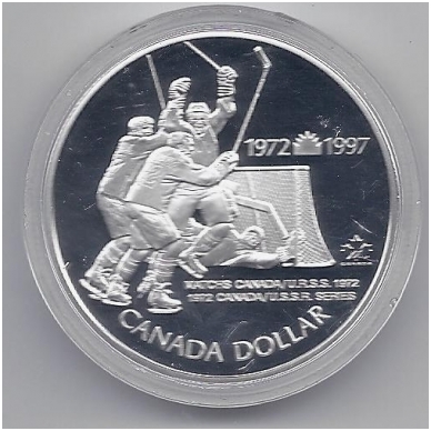 CANADA 1 DOLLAR 1997 KM # 282 PROOF Ice Hockey