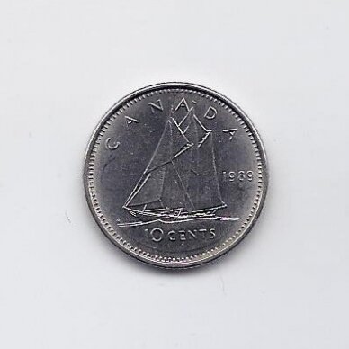 KANADA 10 CENTS 1989 KM # 77 XF