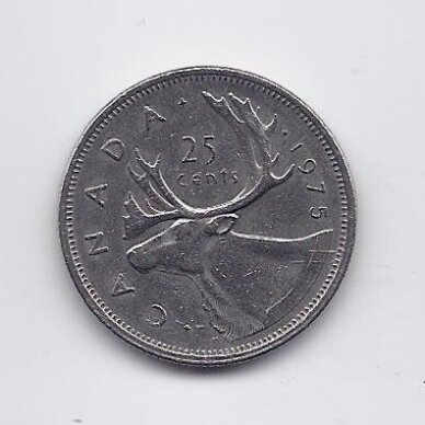 KANADA 25 CENTS 1975 KM # 62b VF