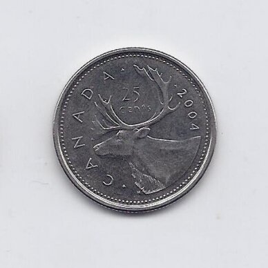 KANADA 25 CENTS 2004 KM # 493 VF