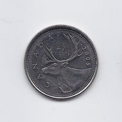 CANADA 25 CENTS 2005 KM # 493 XF