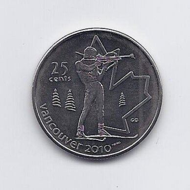 CANADA 25 CENTS 2007 KM # 685 UNC Biathlon