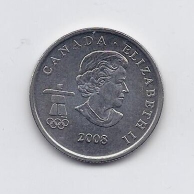 CANADA 25 CENTS 2008 KM # 765 UNC Freestyle skiing 1