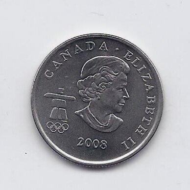 CANADA 25 CENTS 2008 KM # 766 UNC Figure skating 1