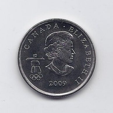 CANADA 25 CENTS 2009 KM # 842 UNC SPEED SKATING 1