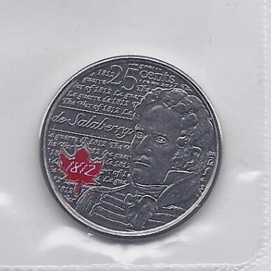 CANADA 25 CENTS 2013 KM # new UNC de Salaberry