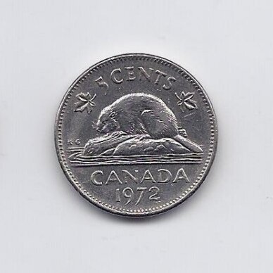 CANADA 5 CENTS 1972 KM # 60.1 VF