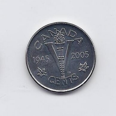 CANADA 5 CENTS 2005 KM # 627 UNC Victory Anniversary