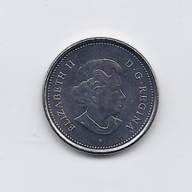 KANADA 5 CENTS 2005 KM # 627 UNC 60 m. pergalei kare 1