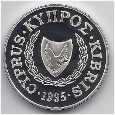 CYPRUS 1 POUND 1995 KM # 69a PROOF UNITED NATIONS 1