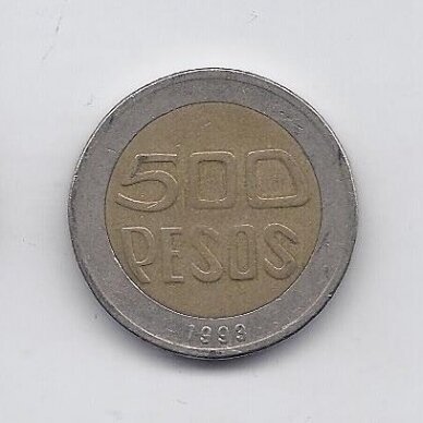 KOLUMBIJA 500 PESOS 1993 KM # 286 VF