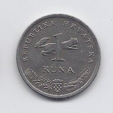 KROATIJA 1 KUNA 1993 KM # 9.1 VF