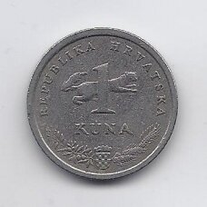 KROATIJA 1 KUNA 1997 KM # 9.1 VF