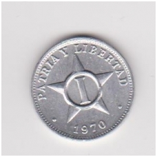 CUBA 1 CENTAVO 1970 KM # 33.1 AU