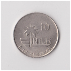 CUBA 10 CENTAVOS 1981 KM # 415.1 VF