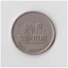 CUBA 10 CENTAVOS 1989 KM # 415.2 VF