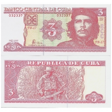 KUBA 3 PESOS 2005 P # 123 UNC