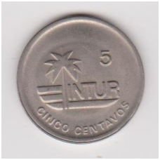 CUBA 5 CENTAVOS 1989 KM # 412.3 VF