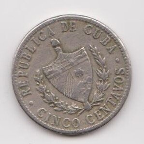 CUBA 5 CENTAVOS 1960 KM # 11.3 VF 1