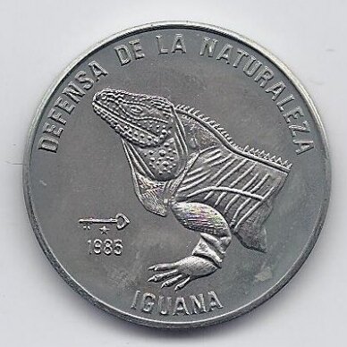 CUBA 1 PESO 1985 KM # 126 AU Iguana